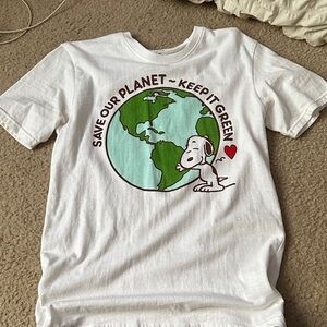 Peanuts White 'Save Our Planet' Snoopy Tee